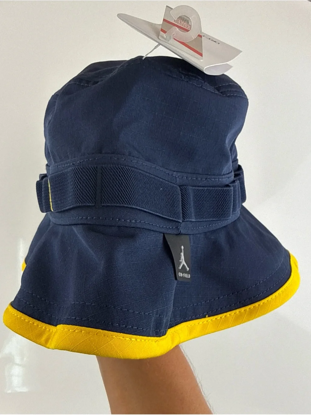 Jordan x Michigan Navy and Yellow Men's Bucket Hat